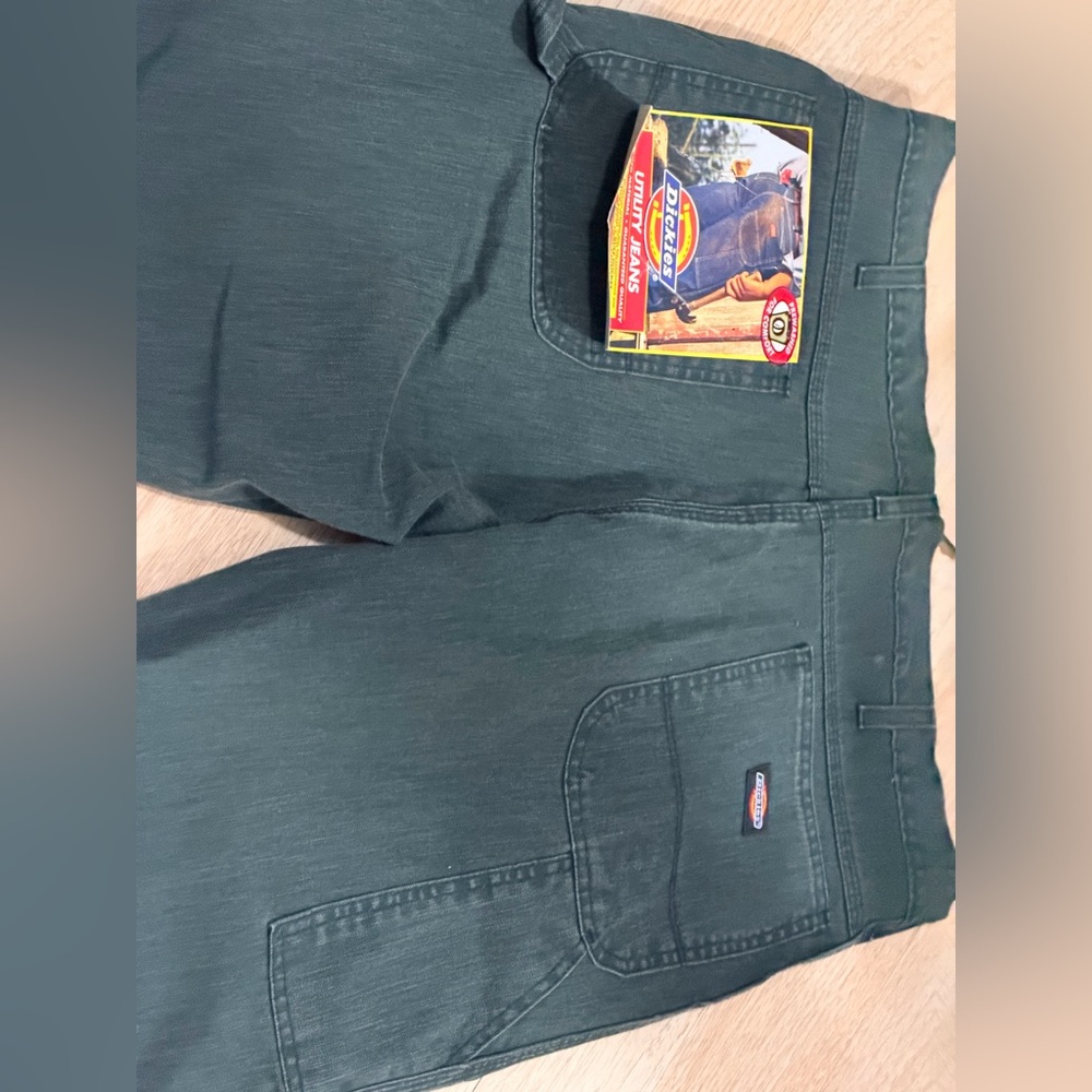 Dickies Black Work Pants with Red Tag